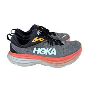 Hoka Bondi 8 Mens Running Shoes Lace-Up Athletic Sneakers Castlerock Colorway 12